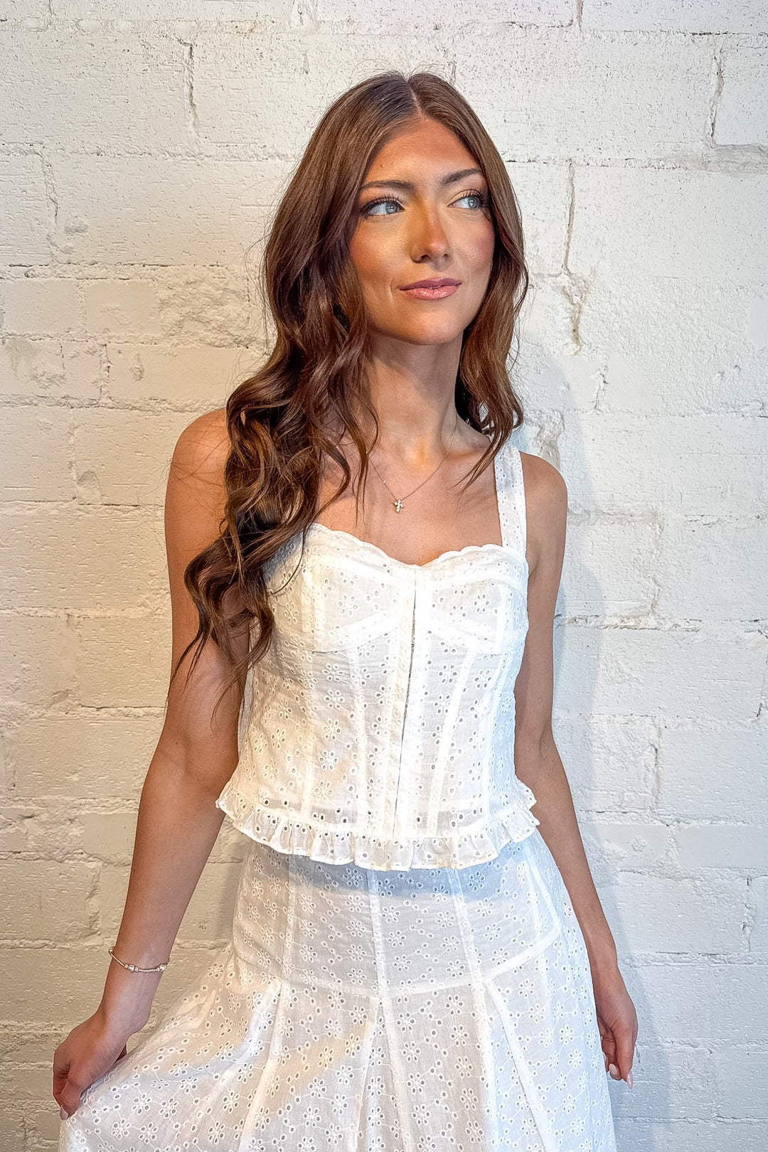 Sayla Top, White Tank Summer Tops, Adeline Boutique, Dallas Boutique, Sets, Spring and Summer Styles