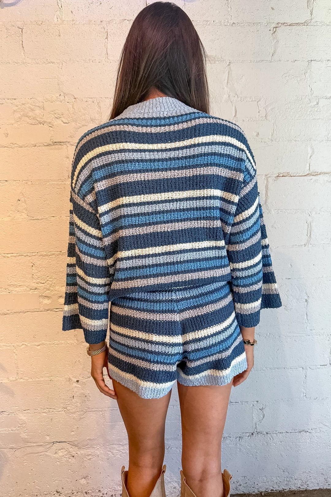 stripe blue set,#boutique