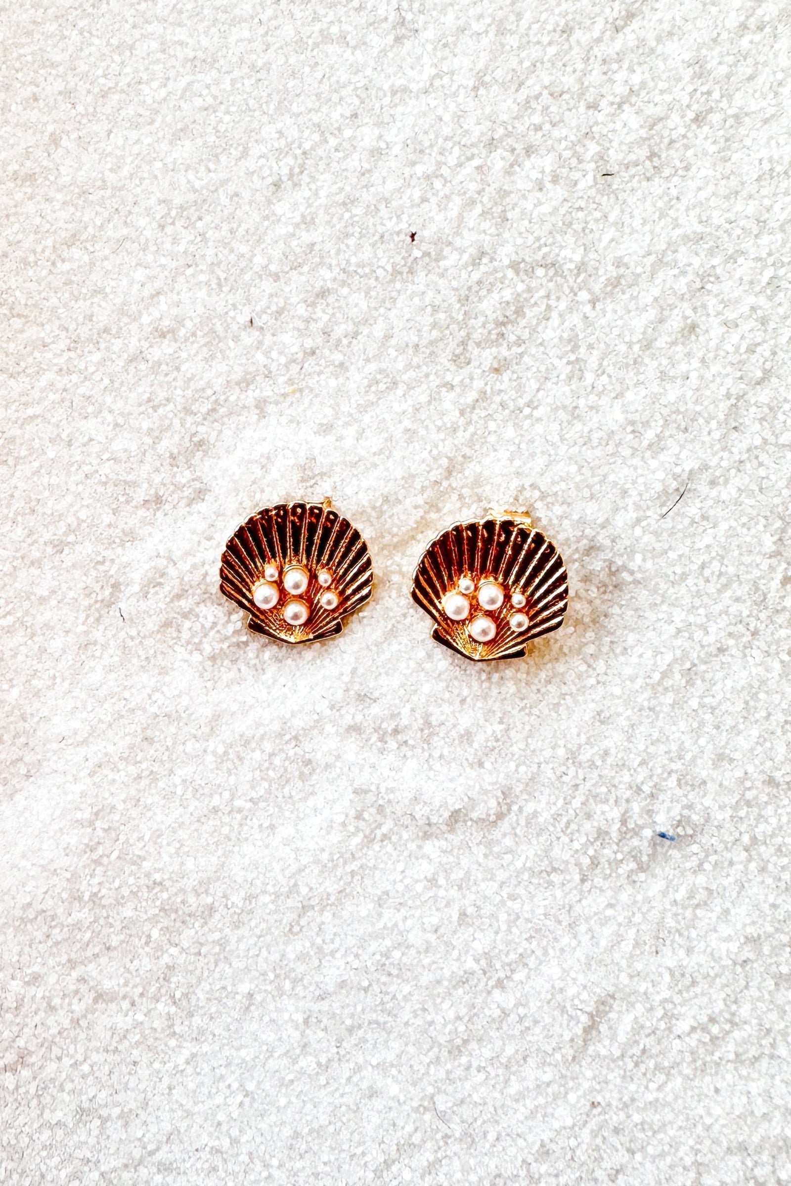 Shelley Shell Studs, Spring and Summer, Jewelry, Adeline Boutique, Dallas Boutique, Earrings 
