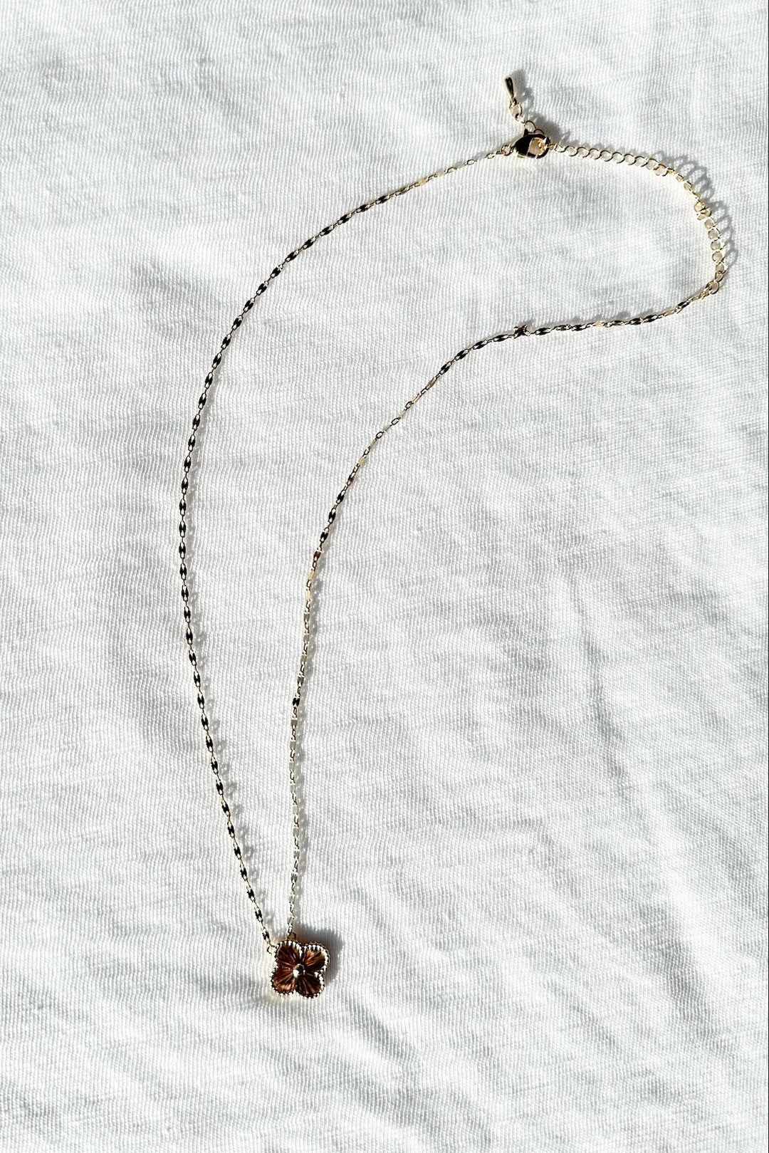 Simple Gold Clover Necklace, Necklace, Adeline Boutique, Jewelry, Gift Idea