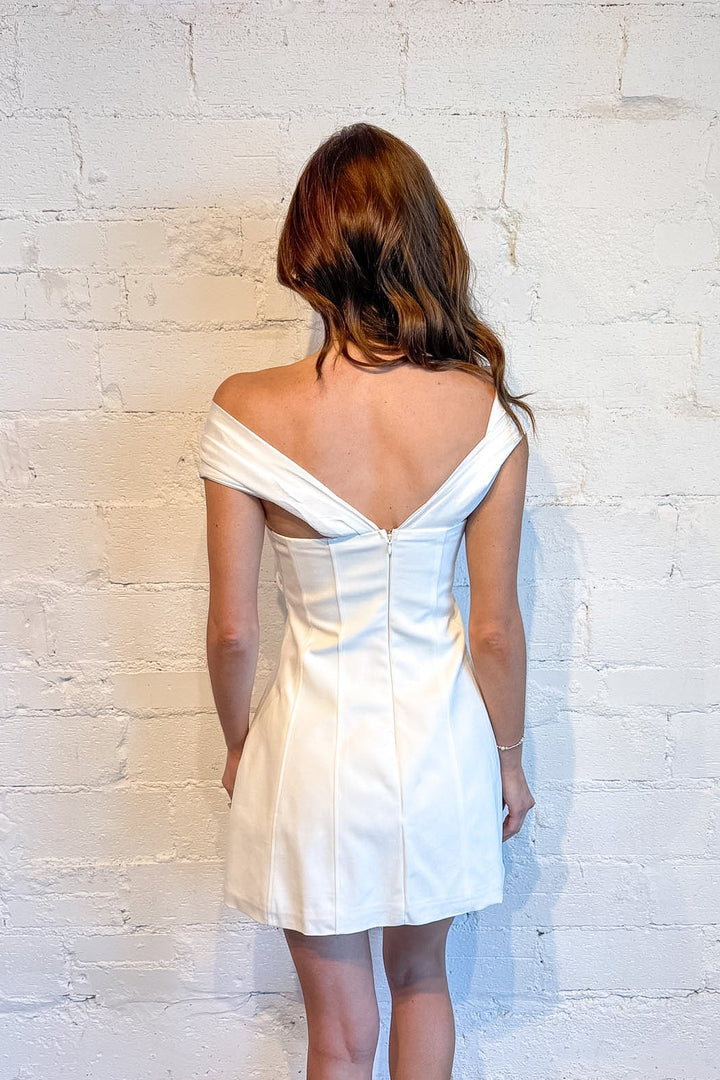 Sofie Mini Dress, White Dress, Mini Dress, White Formal Dress, Graduation Dress, Sorority Rush Dress, Spring and Summer Dresses, Adeline Boutique, Dallas Boutique, Boutique Dresses