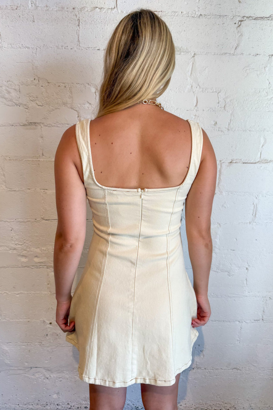 Soft Maple Mini Dress, Square Neck Dress, Dresses, Game Day Dress, Denim Dress, Adeline Boutique, Dallas Boutique