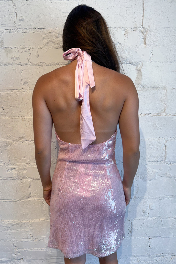 Spotlight Dress Pink Back, adeline boutique, dallas boutique, boutique