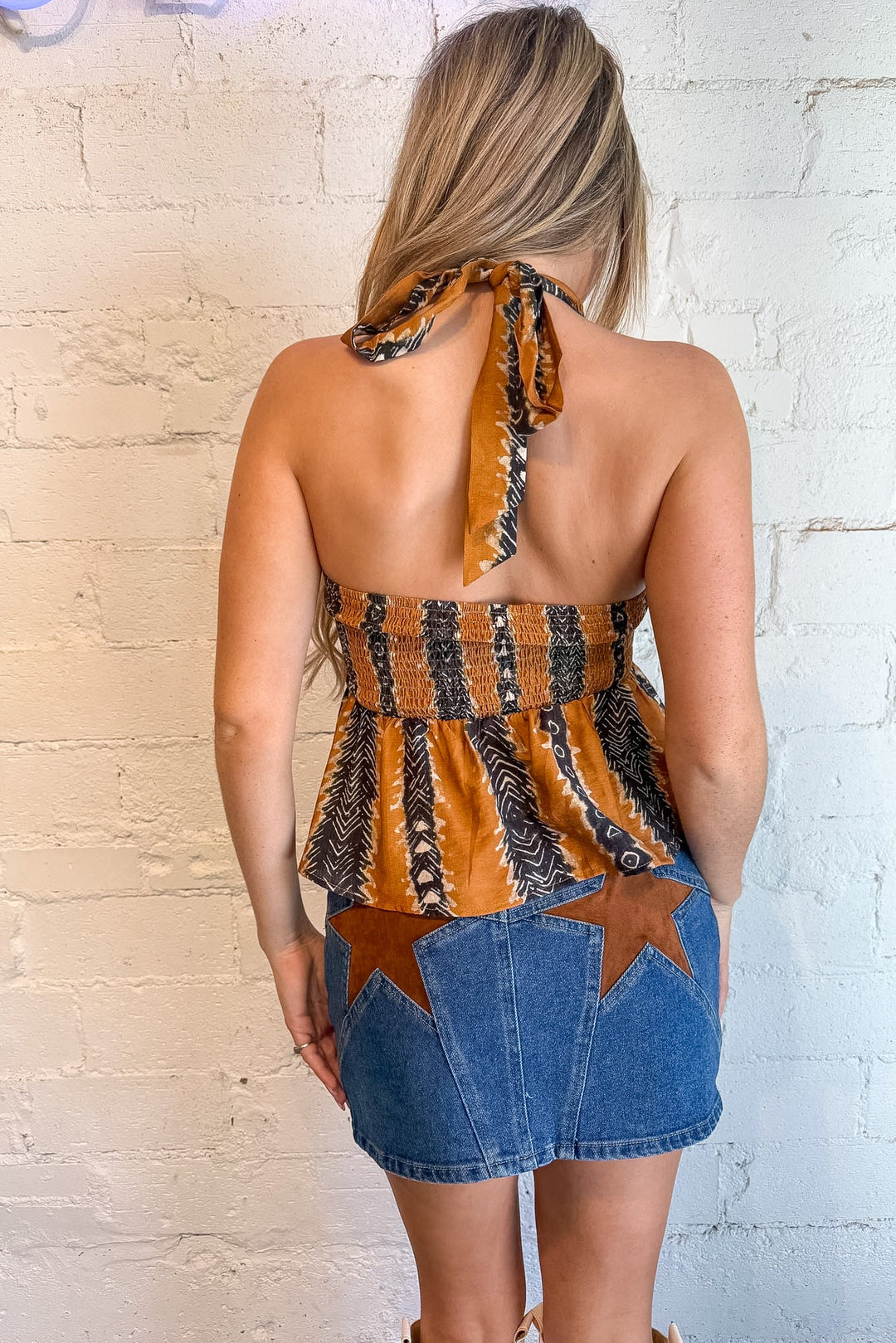 denim skirt with stars , #adelineboutique