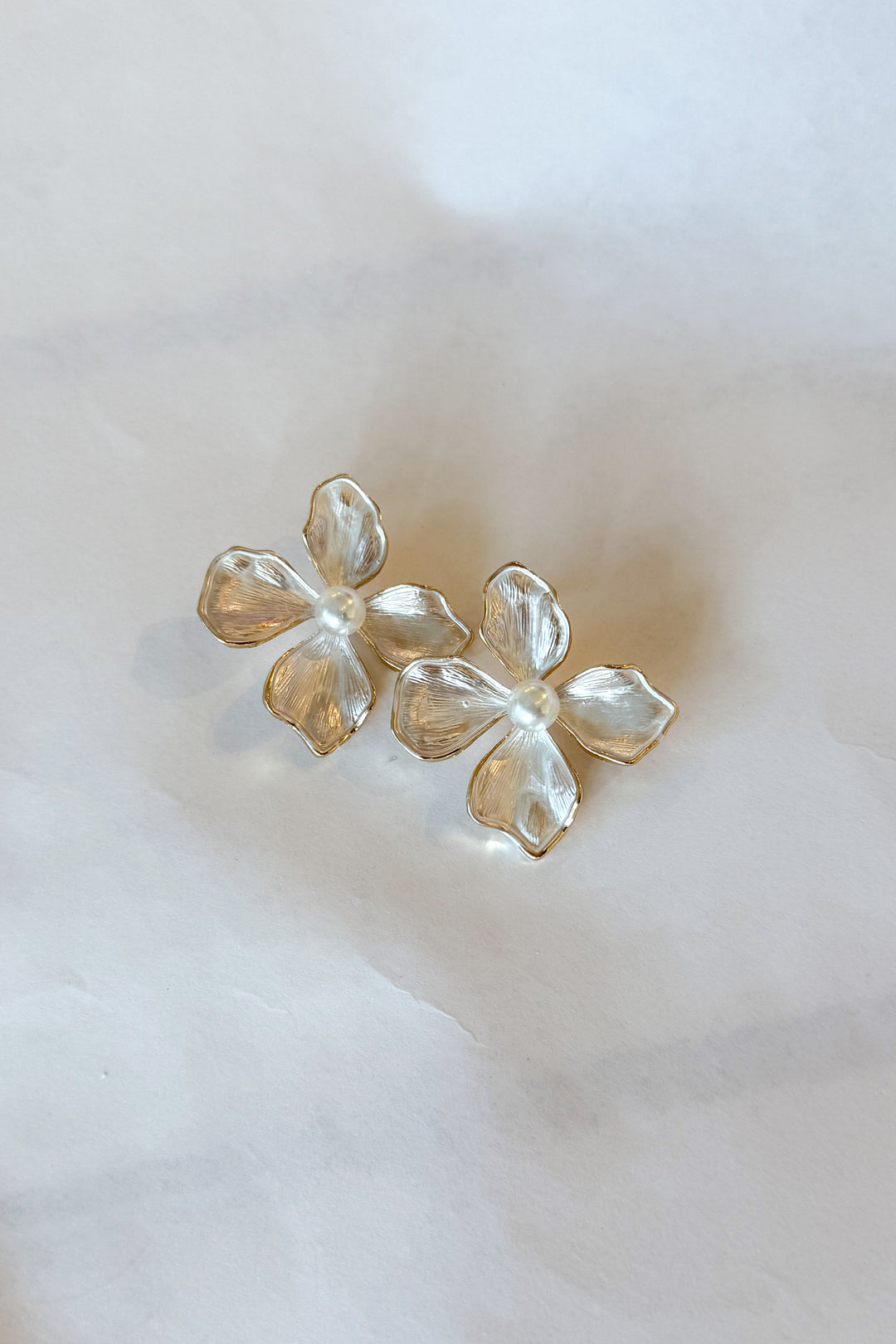 Statement Pearl Flower Earrings, dallas boutique, earring, earrings, adeline boutique, boutique