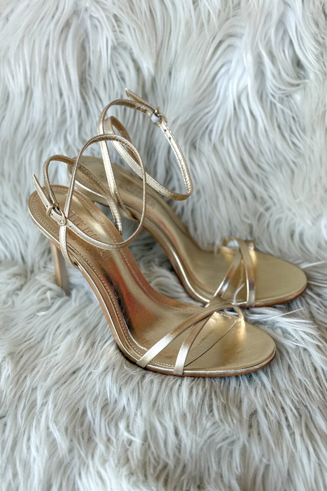 Steve Madden Jypsey Gold Heel, gold Heels, Heels, Hoco Shoes, Homecoming Shoes, Adeline Boutique, Dallas Boutique, Boutique Shoes