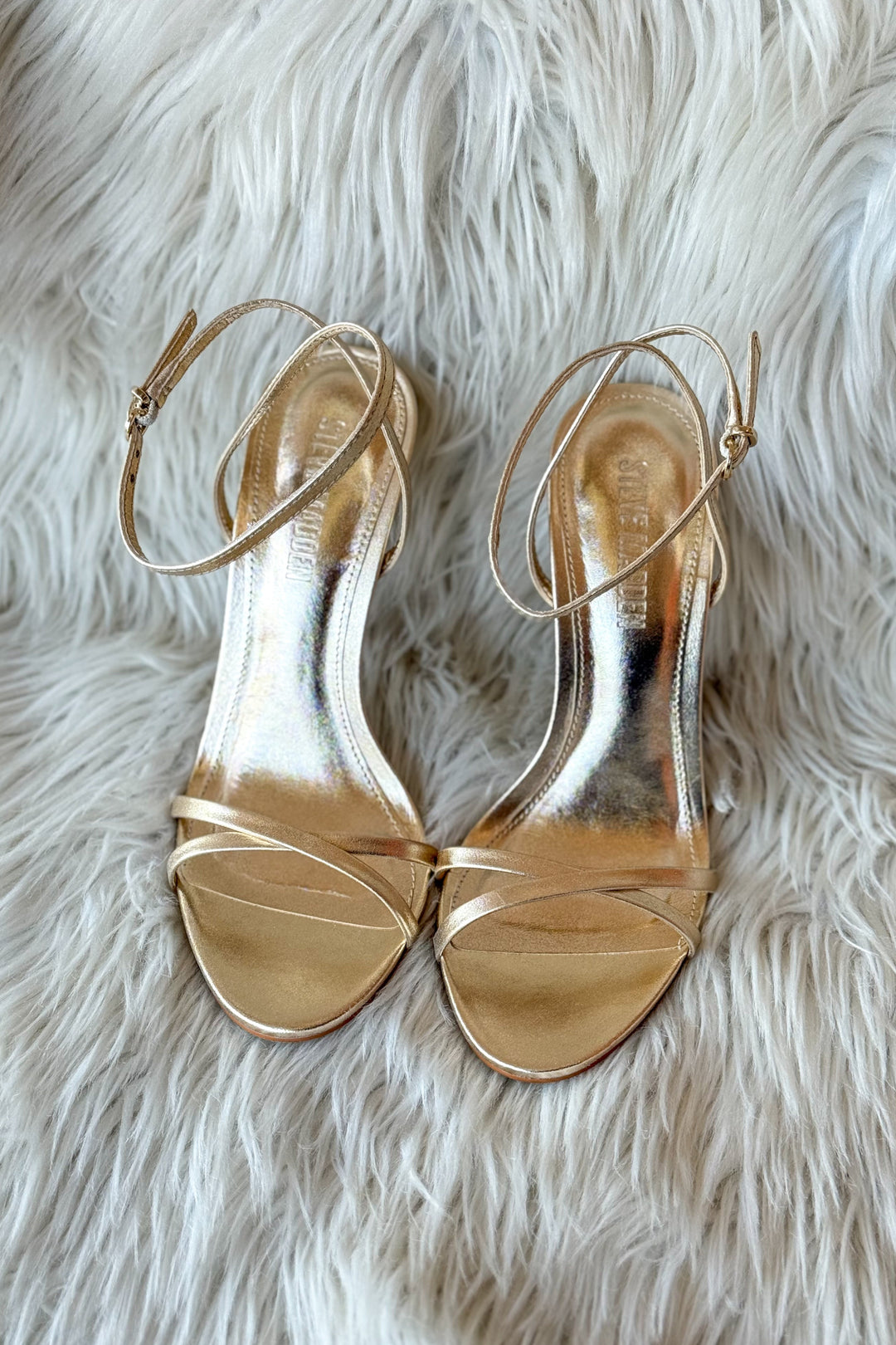 Steve Madden Jypsey Gold Heel, gold Heels, Heels, Hoco Shoes, Homecoming Shoes, Adeline Boutique, Dallas Boutique, Boutique Shoes