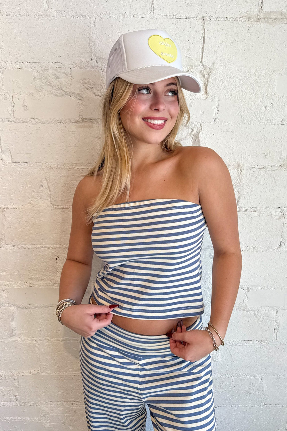 Striped Strapless Cropped Lounge Top, Sets, Matching Sets, Two Piece Set, Loungewear, Tops, Tube Tops, Spring Styles, Adeline Boutique, Dallas Boutique, Women's Boutique,Striped Top