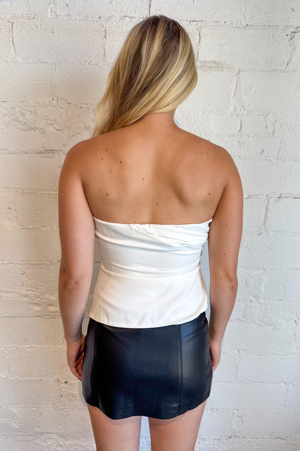 Sugar Satin Top, Going Out Tops, Satin Top, Strapless Top, Adeline Boutique, Dallas Boutique, Boutique Clothing 