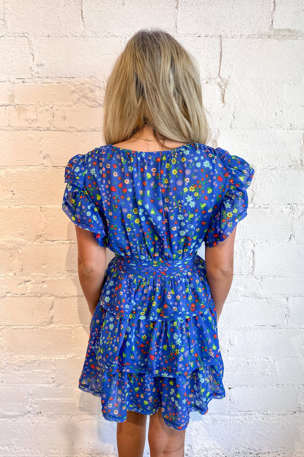 Summer Fruit VNeck Dress, Spring and Summer Dresses, Dresses, Adeline Boutique, Dallas Boutique, Summer Dresses