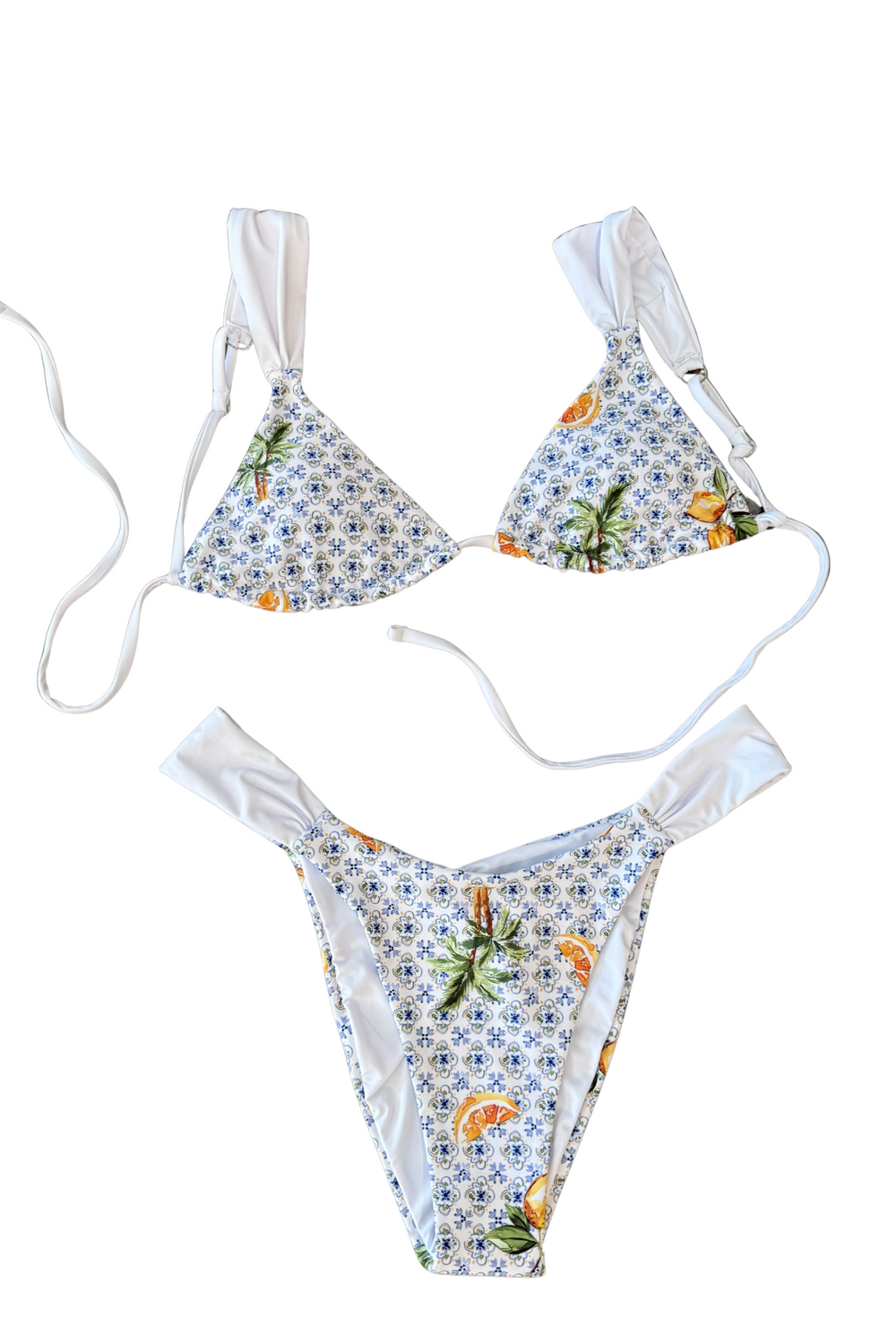 Summer Romance Bikini Top Blue and Yellow, swim, swimsuit, swimsuits, swimwear, dallas boutique, boutique, adeline boutique