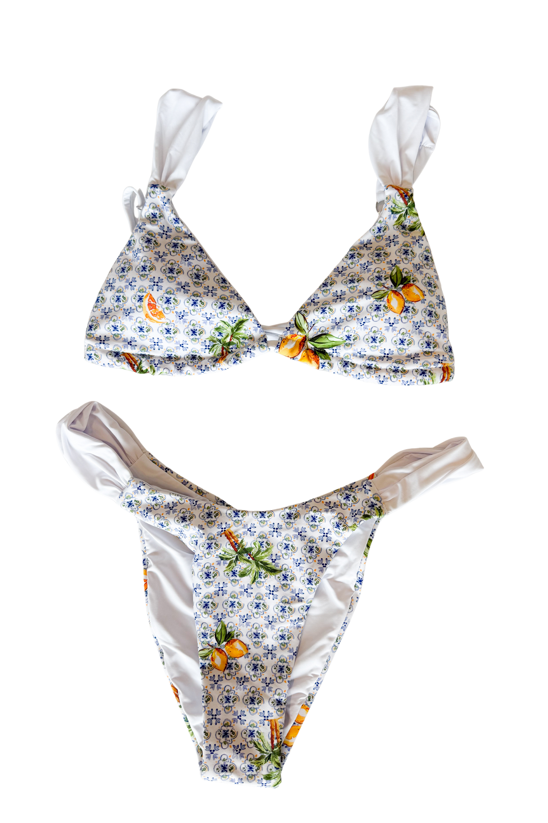 Summer Romance Bikini Top Blue and Yellow, swim, swimsuit, swimsuits, swimwear, dallas boutique, boutique, adeline boutique