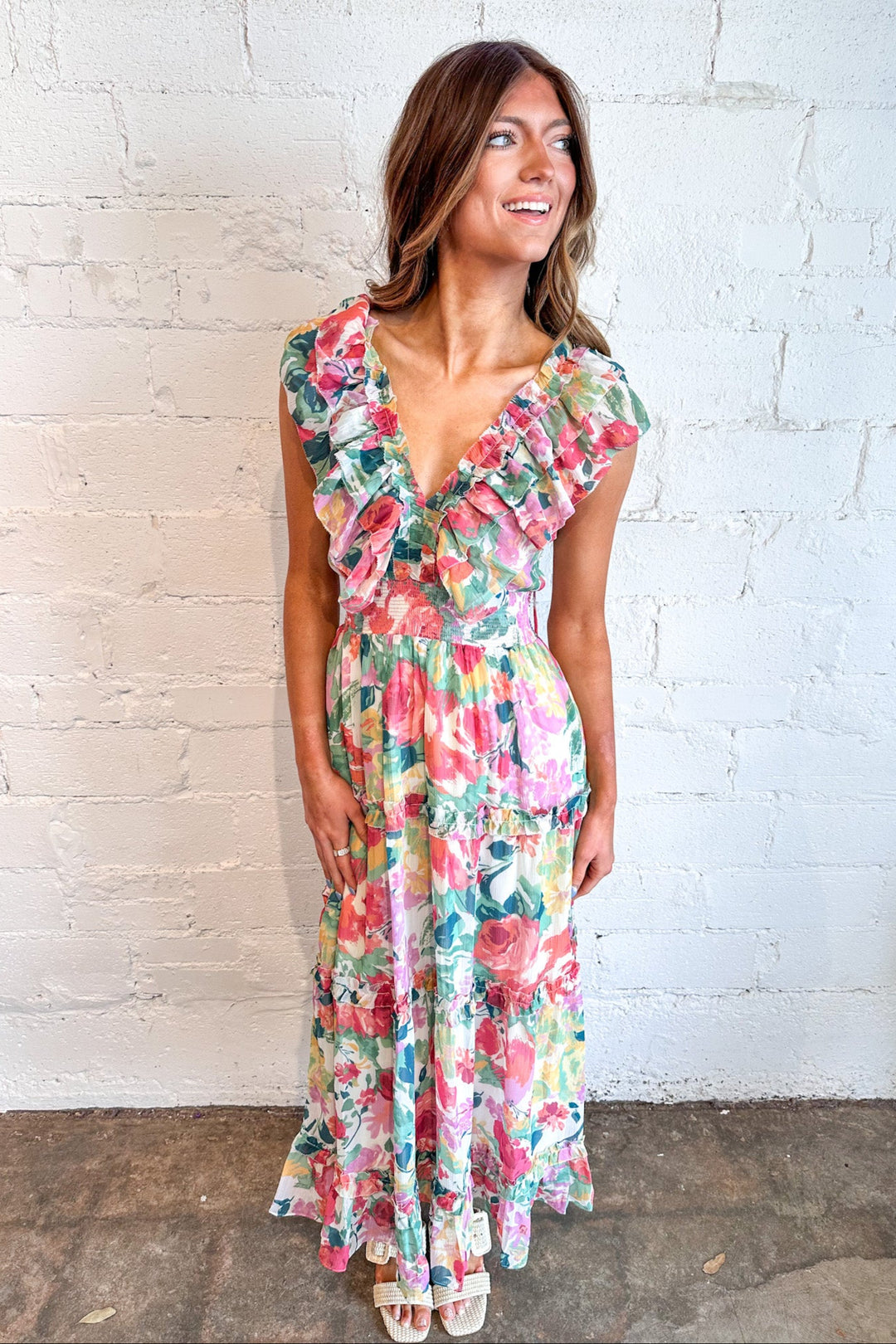 Summer Serenade Maxi Dress, Maxi Dress, Maxis,Wedding Guest Dress, Adeline Boutique, Dallas Boutique, Boutique Dresses, Sundress, Floral Dress