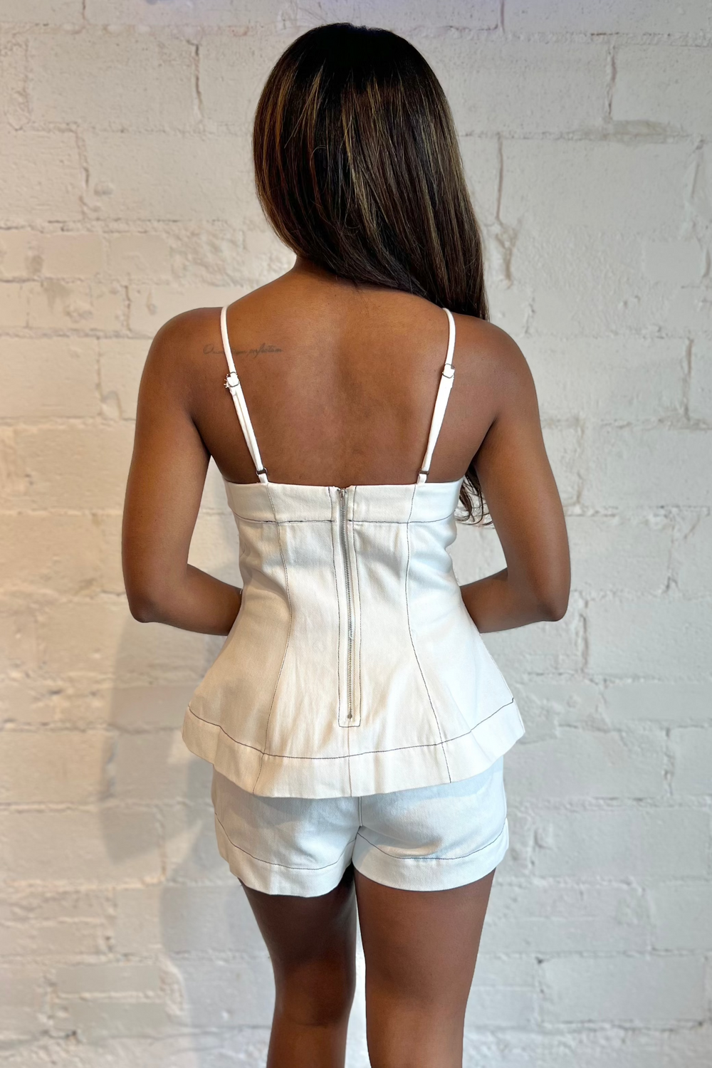 Summer Stitch Top, White Top, halter Top, Matching Set, Two Piece Set, Adeline Boutique, Dallas Boutique, Boutiques, 4th of July