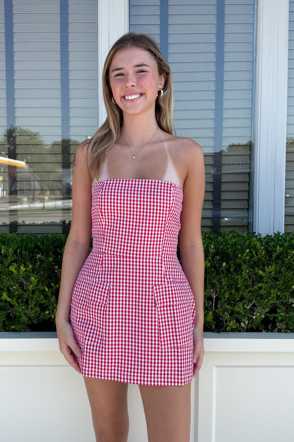 Sunday Brunch Dress Red, adeline boutique, dallas boutique, boutique