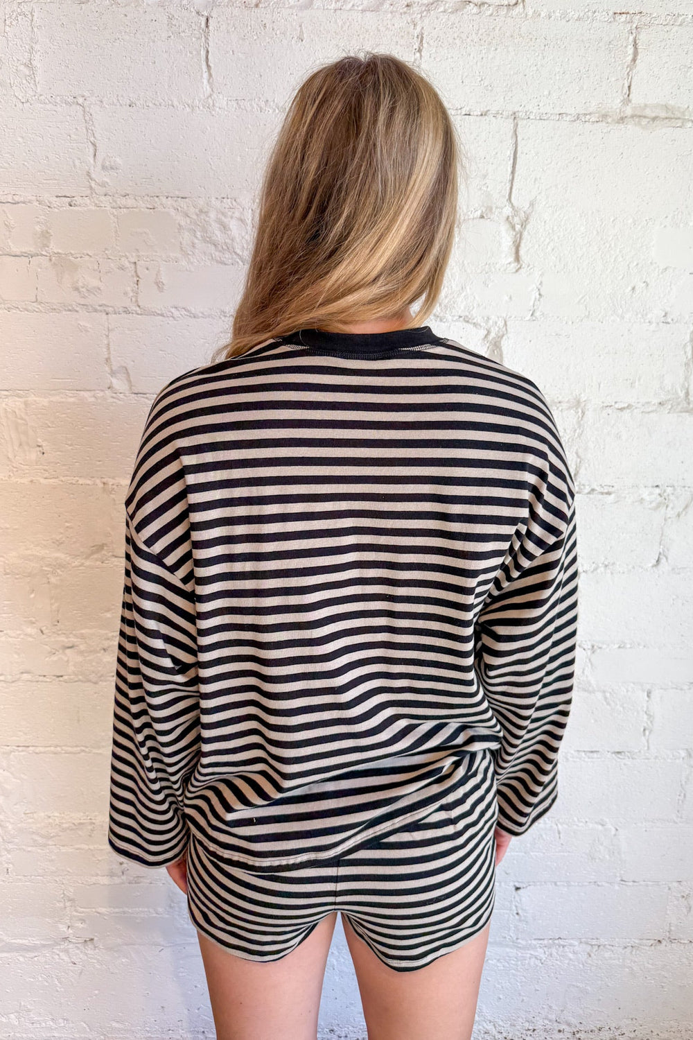 Sunday Stripes Top, Lounge Set, Loungewear, Adeline Boutique, Sets, Two Piece Set, Pajamas, Adeline Boutique, Dallas Boutique