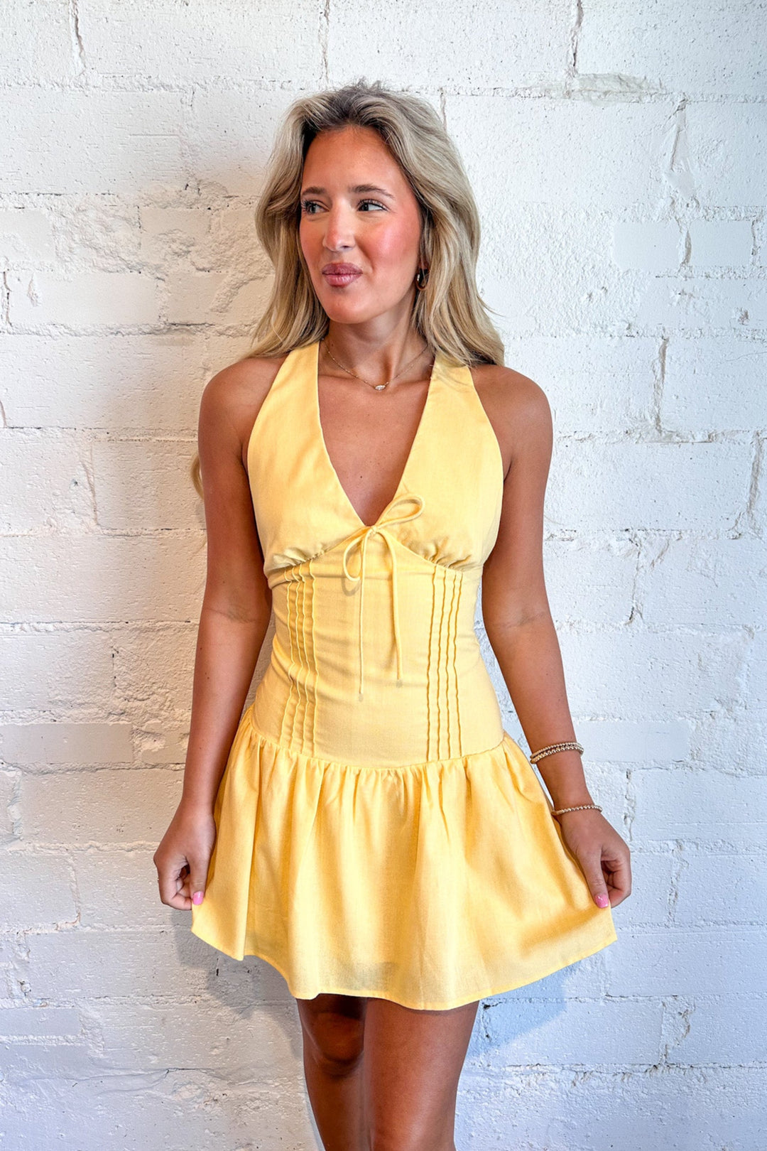 Sunlit Bloom Dress, Summer Dress, Halter Dress, Adeline Boutique, Dallas Boutique, Boutique Dresses, Summer Styles, Mini Dress