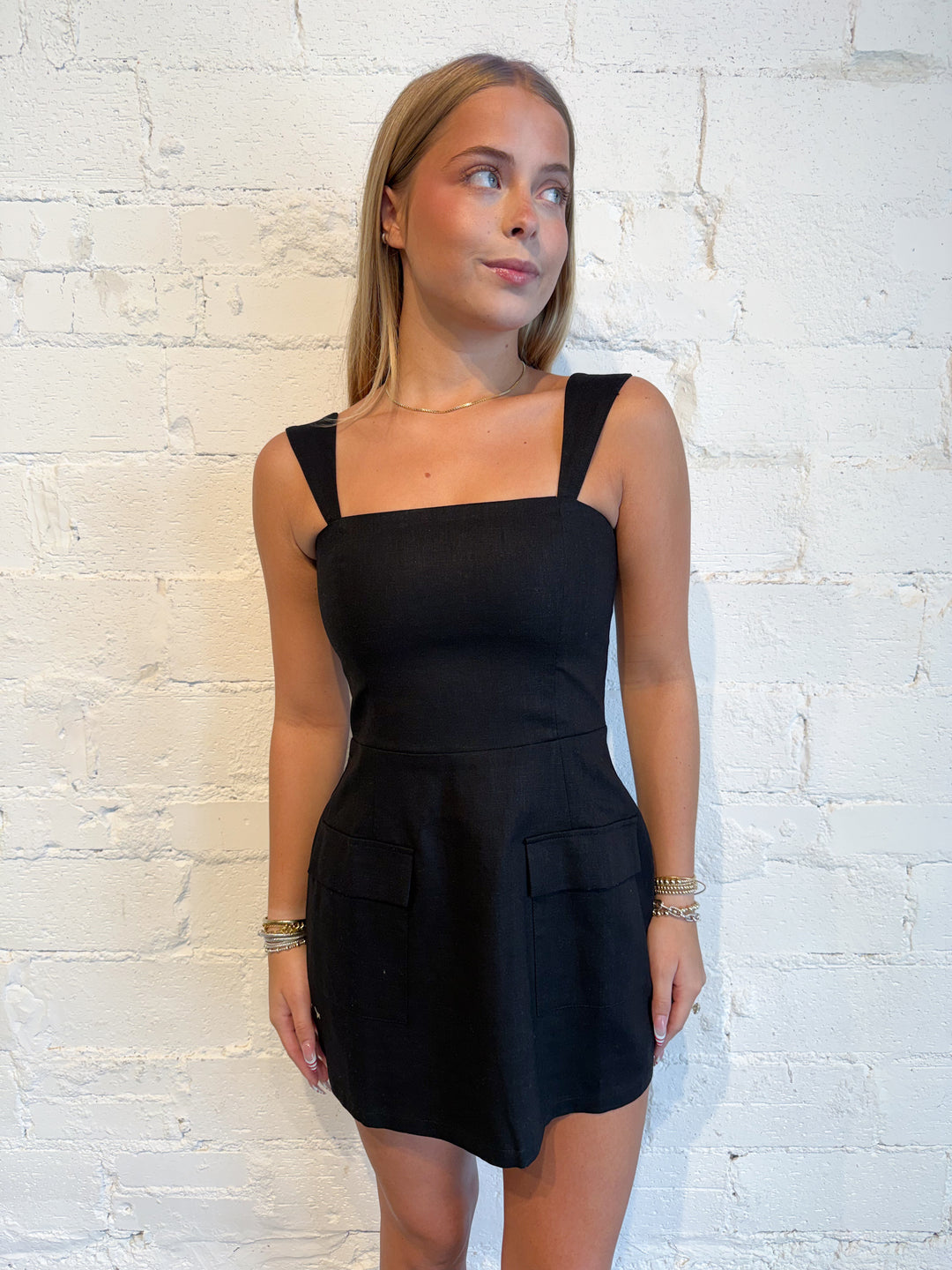Sunny Side Dress Black, adeline boutique, dallas boutique, boutique