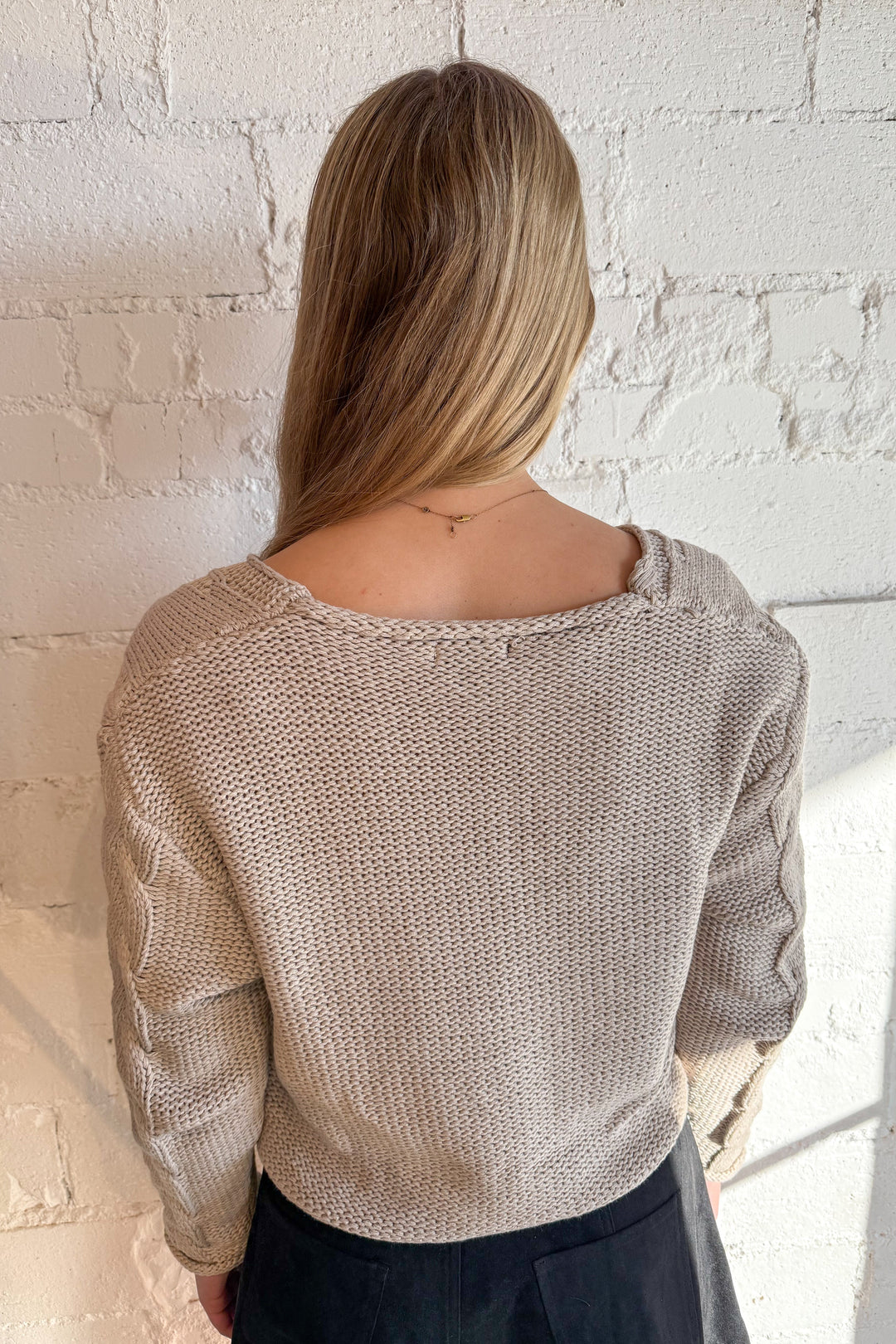 Love Cable Knit V-Neck Sweater, White Sweater, Sweaters Knit Sweater, Adeline Boutique, Tops, Fall and Winter Tops, Dallas Boutique, Women's Fashion