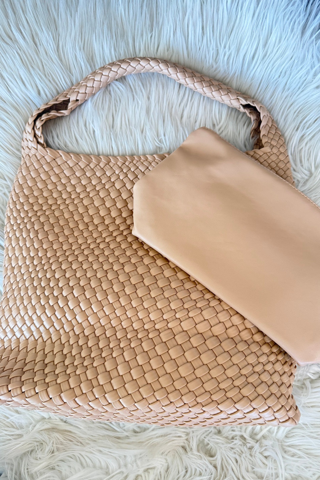 Weave Shoulder Bag with Medium Pouch, Bag, Summer Bags, Accessories, Purse, Adeline Boutique, Dallas Boutique