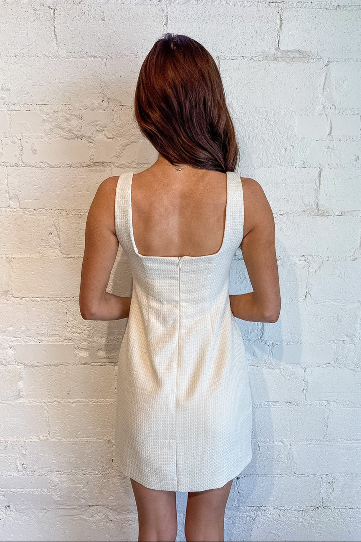 Tea Time Mini Dress, White Dress, Bridal Dress, Adeline Boutique, Spring and Summer Dresses, Mini Dress, Dallas Boutique