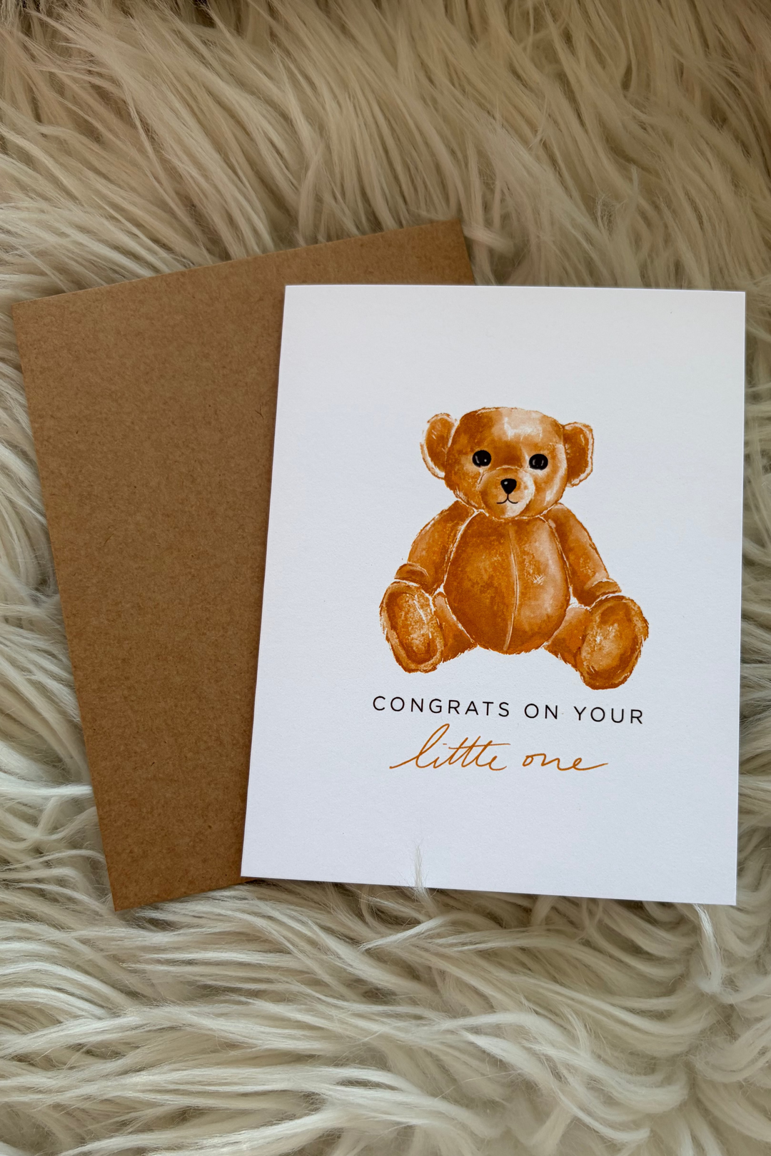 Teddy Bear Congrats Baby Card, adeline boutique, dallas boutique, dallas