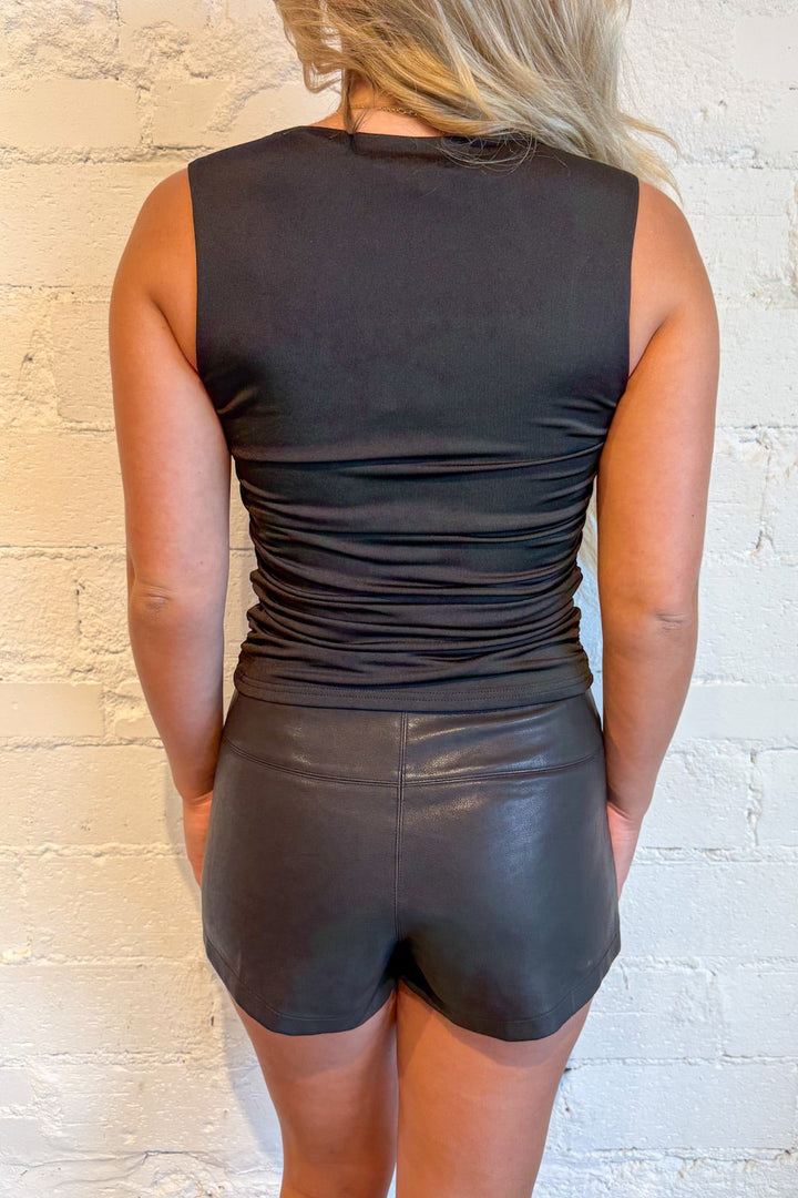 Tell Me About It, Stud Skort, Mini Leather Skirt, Leather Skirt, Bottoms, Going Out Outfit, Adeline Boutique, Leather, Dallas Boutique, Texas Boutique