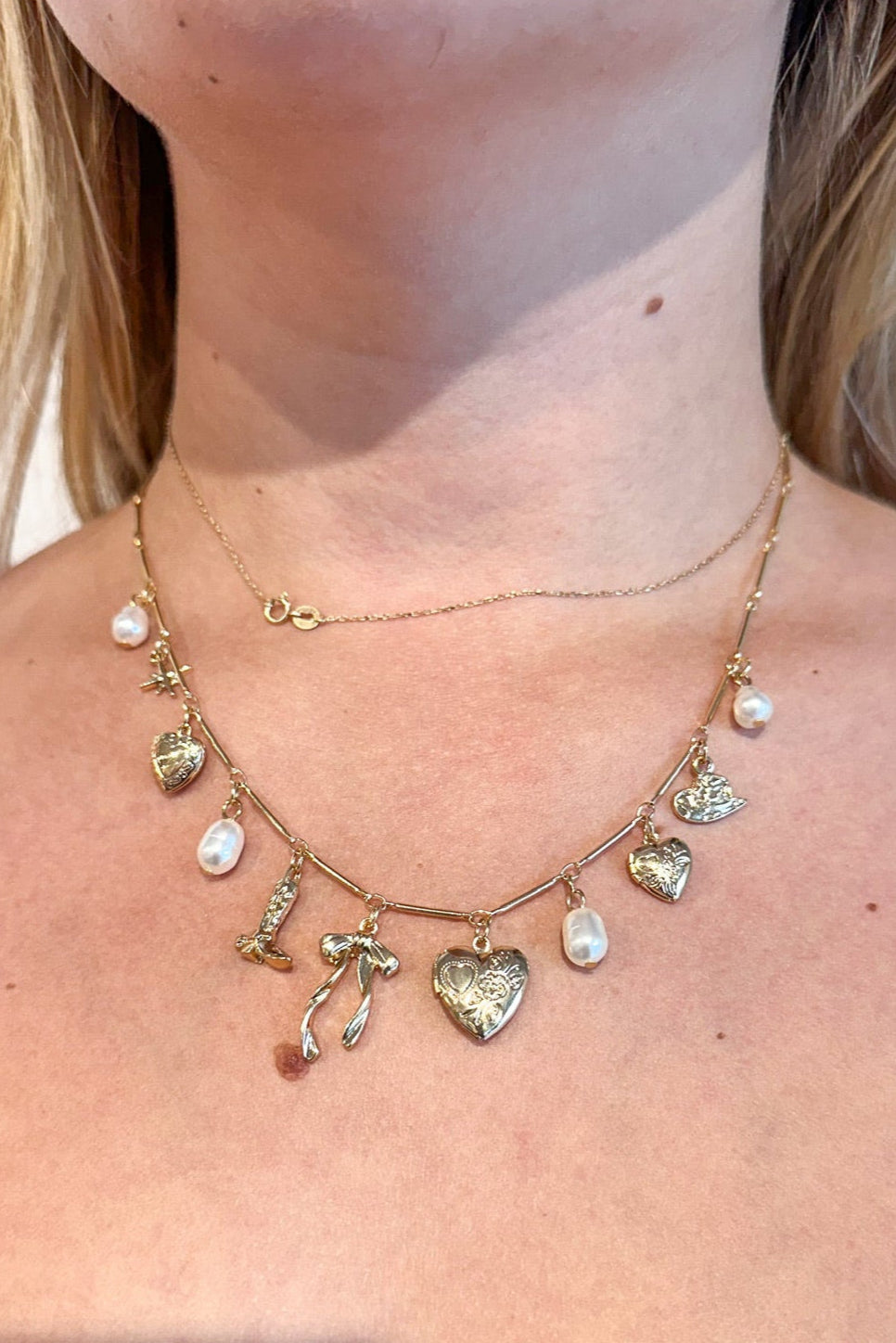 Texas Country Charm Necklace, Charm Necklace, Adeline Boutique, Dallas Boutique, Boutique Jewelry 