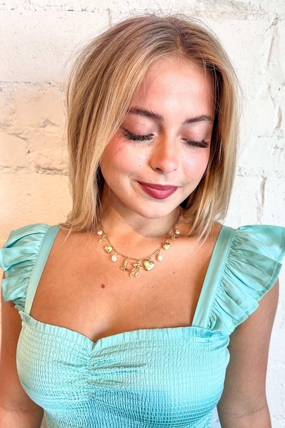 Texas Country Charm Necklace, Charm Necklace, Adeline Boutique, Dallas Boutique, Boutique Jewelry 
