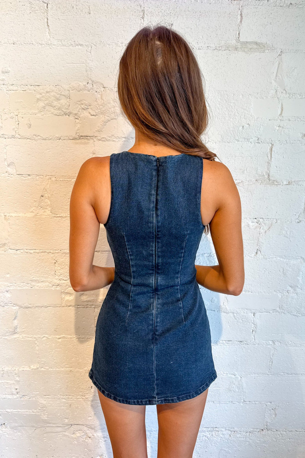 The Classic Fit Denim Dress, Denim Dress, Denim, Rodeo outfit, Country Concert Outfit, Dress, Game Day Dress, Adeline Boutique, Dallas Boutique