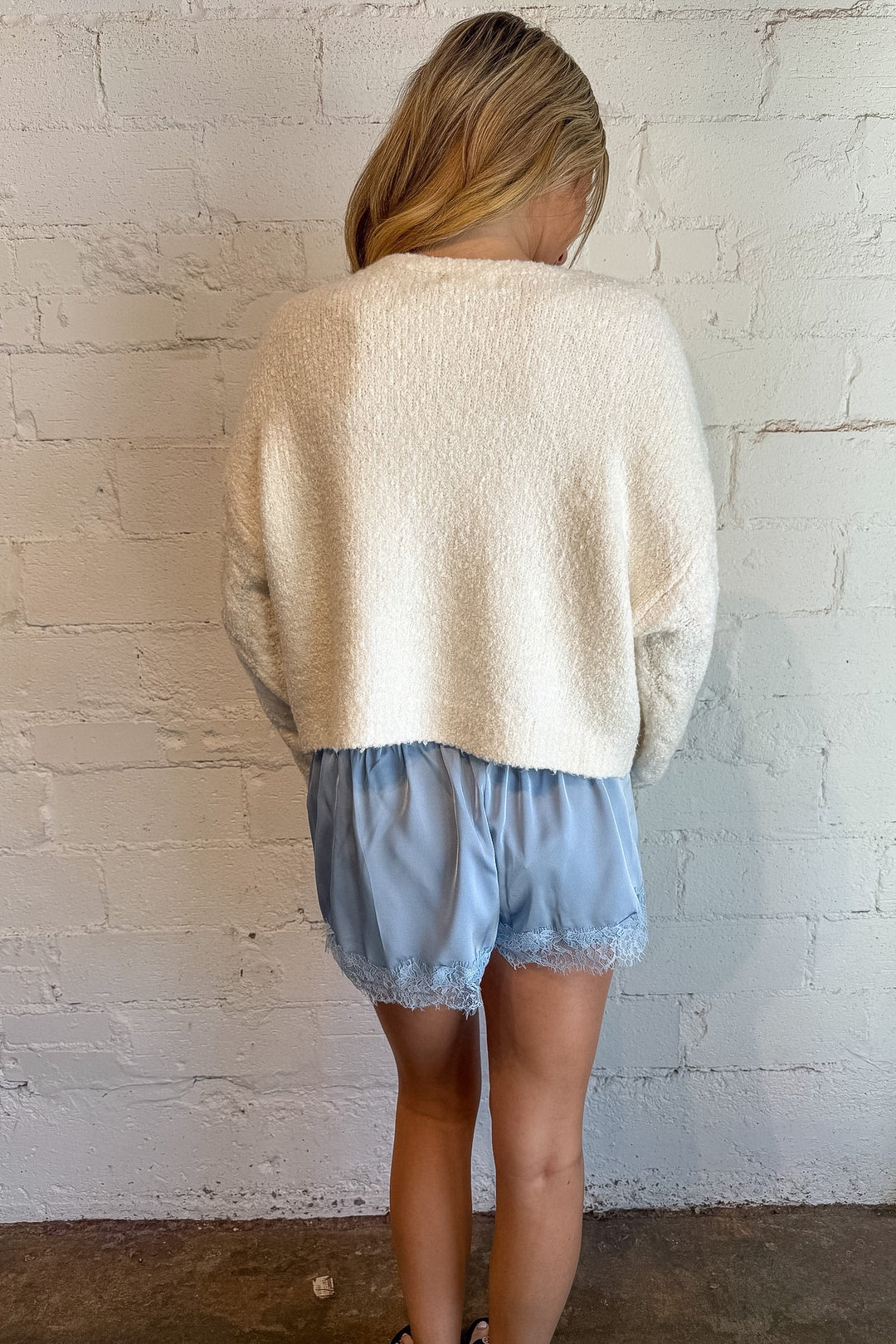 lace light blue shorts, #adeline boutique, #boutique