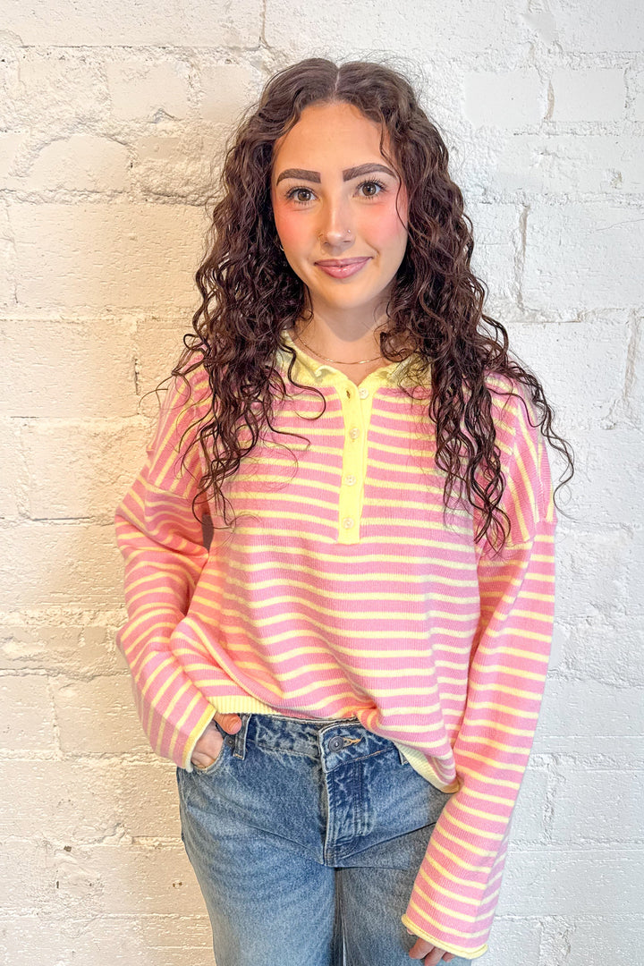 The Refined Relax Stripe Top, Striped Sweater, Sweater, Tops, Adeline Boutique, Dallas Boutique