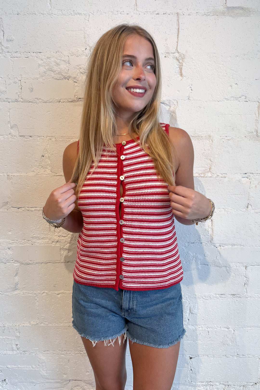The Sideline Top Red, adeline boutique, dallas boutique, boutique