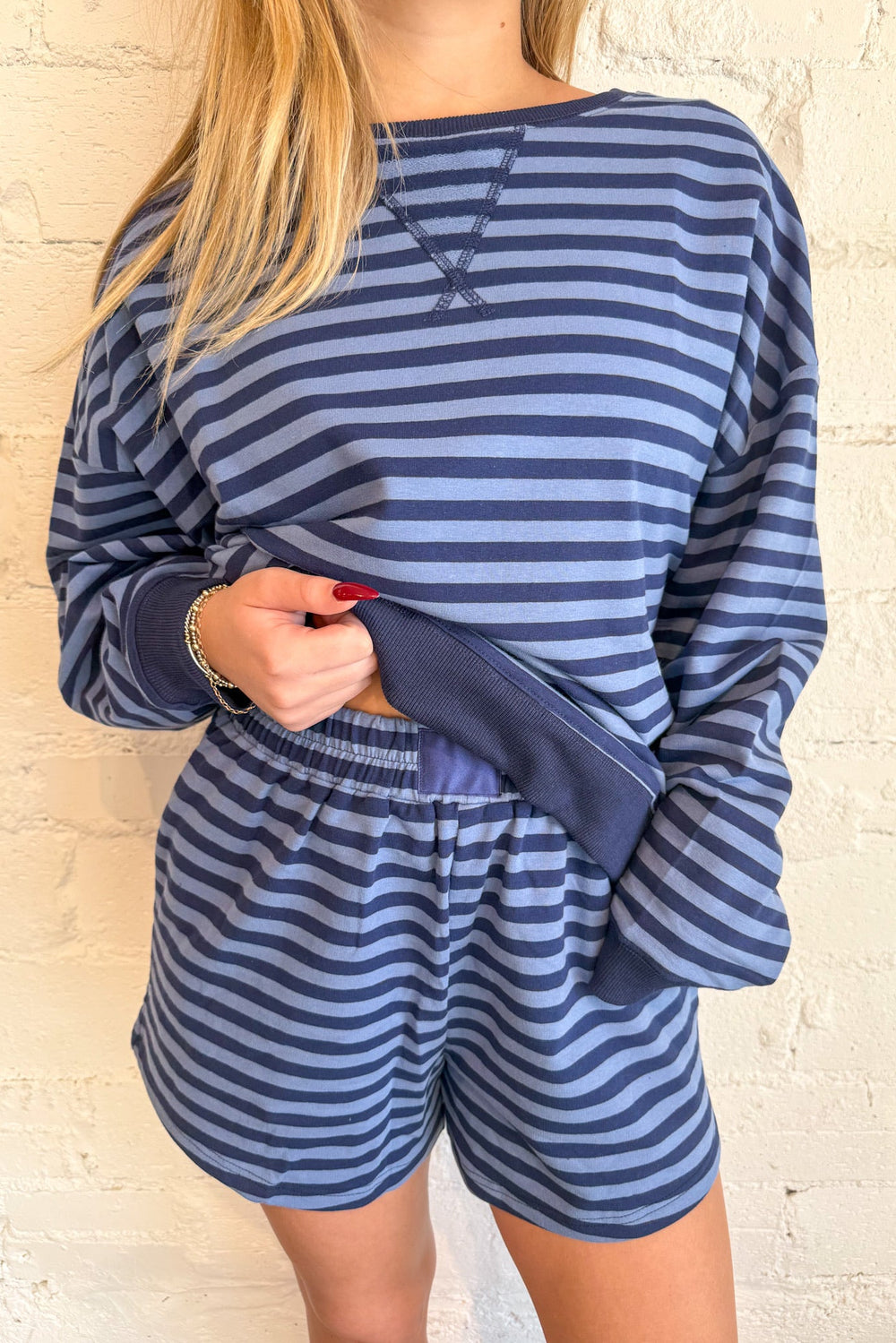 The Weekend Edit Shorts, Shorts, Bottoms, Loungewear, Sets, Matching Sets, Two Piece Set, Striped Set, Spring Styles, Adeline Boutique, Dallas Boutique, Short Set