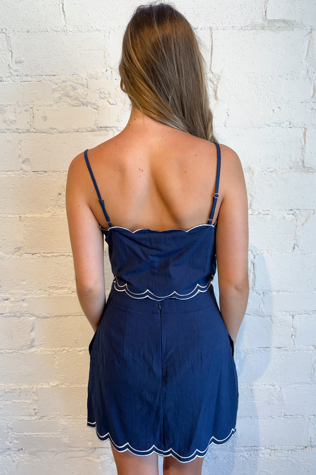 Thread Together Top Navy Back, adeline boutique, dallas boutique, boutique