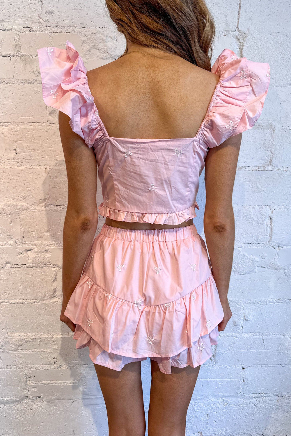 Tied with Grace Bow Skort, Two Piece Set, Spring Set, Adeline Boutique, Dallas Boutique, Boutique Clothing, Mini Skirt, Spring and Summer Styles 
