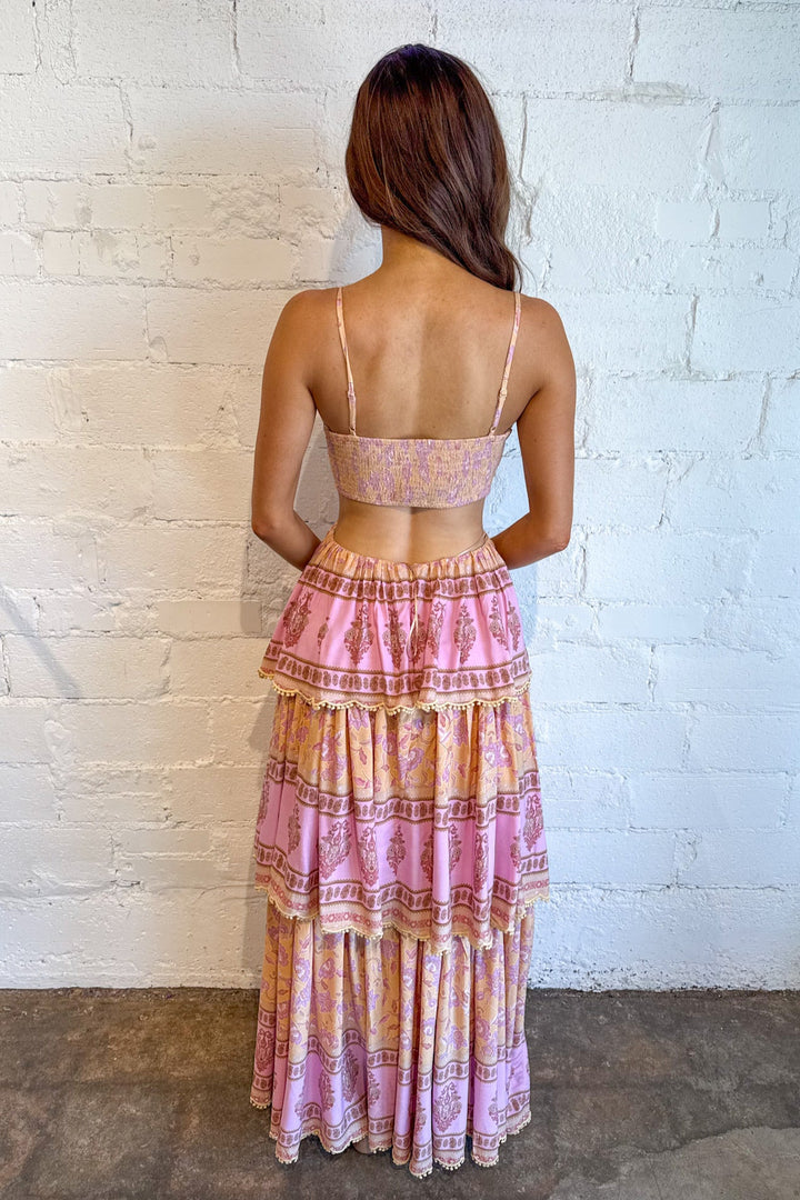 Tiered Border Print Maxi Dress, Maxi Dress, Dresses, Maxi, Wedding Guest Dress, Vacation Styles, Adeline Boutique, Dallas Boutique