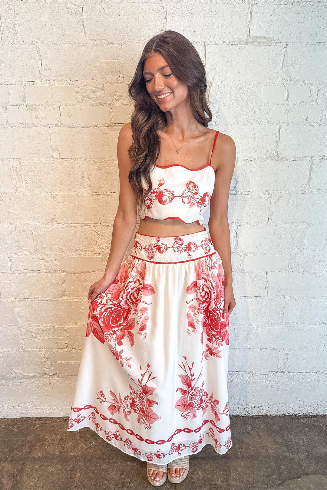 Time to Tango Skirt, Maxi Skirt, Two Piece Set, Spring Sets, Floral Skirt, Spring and Summer Styles, Adeline Boutique, Dallas Boutique