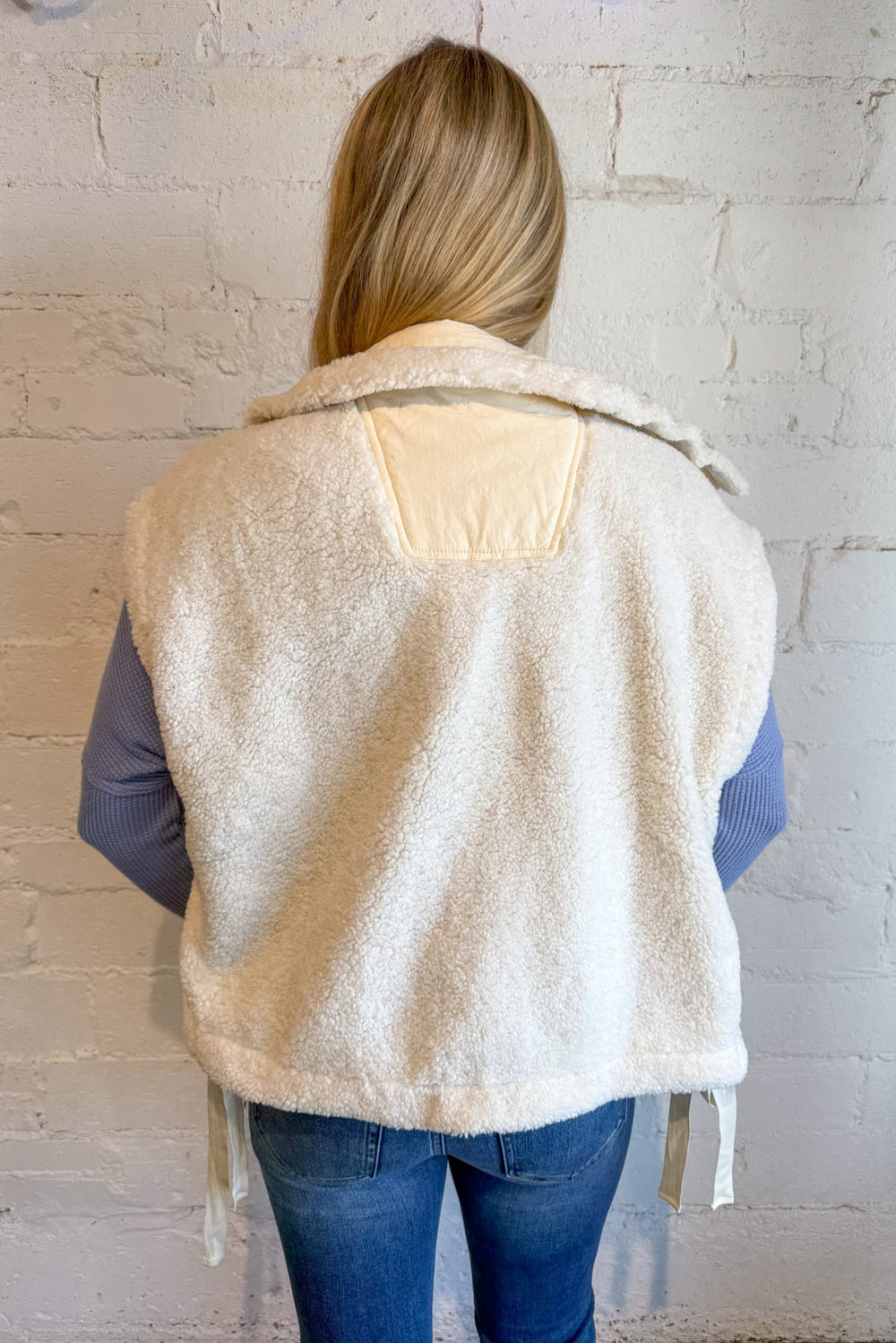 Toasted Marshmallow Vest, Vest, Teddy Coat, Fur Vest, Fall and Winter Styles, Adeline Boutique, Dallas Boutique