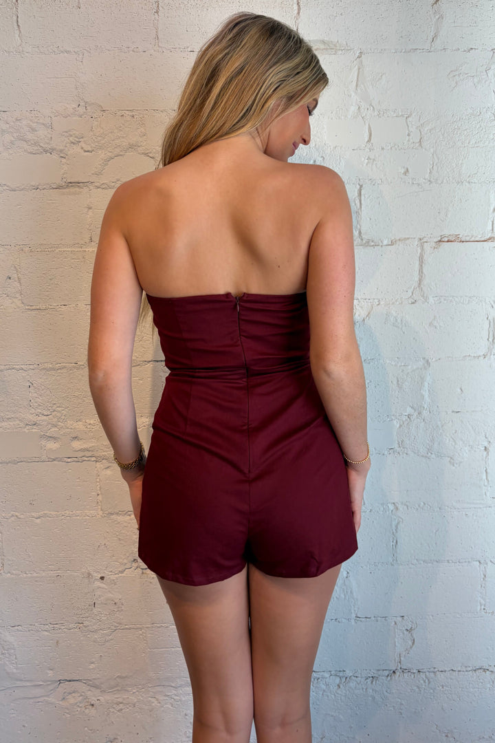 Bow romper, romper, maroon romper, gameday romper 