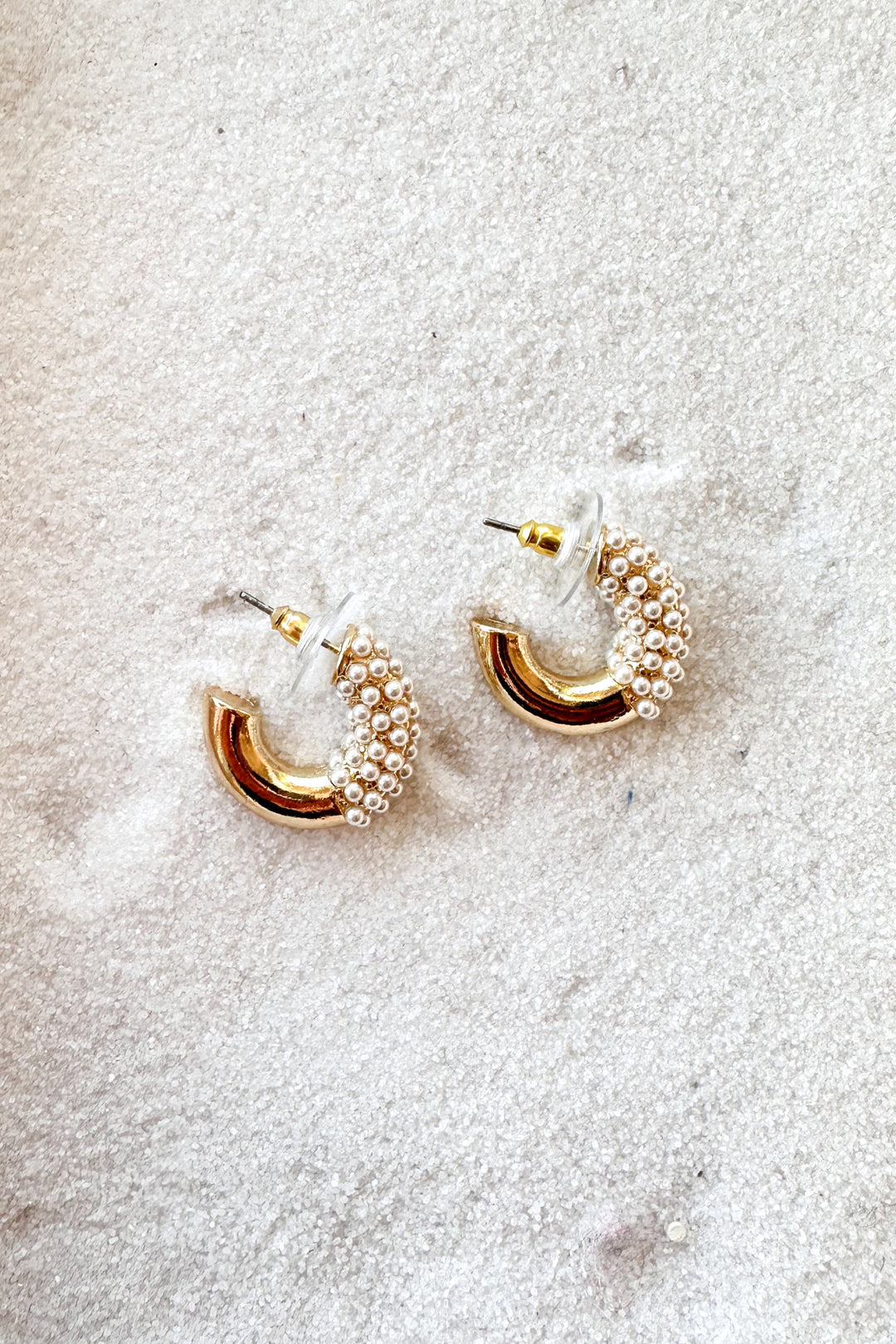 Two Faced Pearl Hoop, Earrings, Pearl Earrings, Weddings, Dallas Boutique, Adeline Boutique, Jewelry