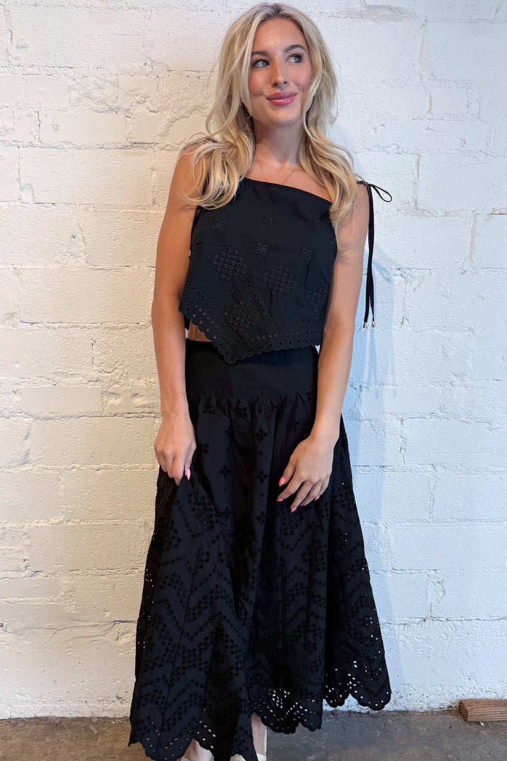Uptown Girl Midi Skirt, adeline boutique, dallas boutique, boutique