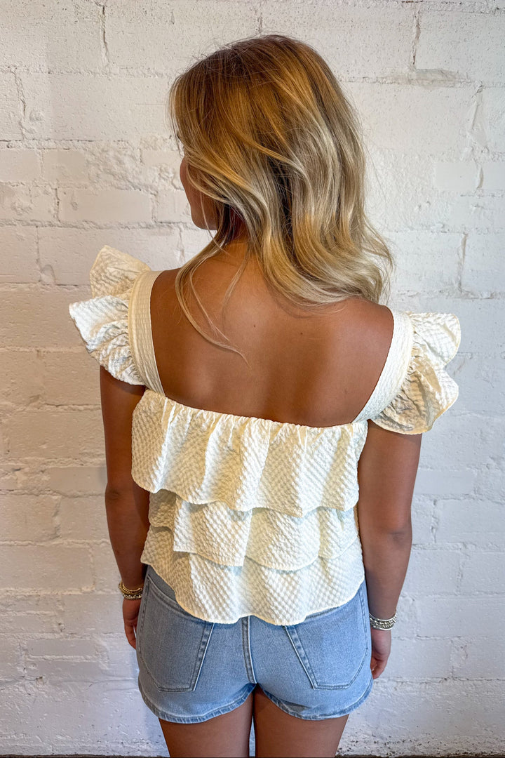 Waikiki Ruffle Top, Summer Tops, Tops, Adeline Boutique, Dallas Boutique, Boutiques, Ruffle Top, Summer Styles