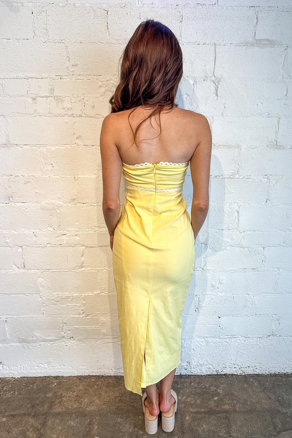 Walking on Sunshine Maxi Dress, Yellow Linen Dress, Maxi Dress, Spring and Summer Dresses, Summer Dresses, Yellow Dress, Adeline Boutique, Dallas Boutique, Boutique Dresses, Easter Dress, Midi Dress, Wedding Guest Dress