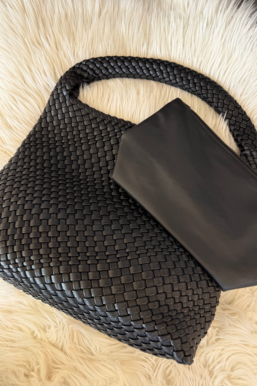 Weave Shoulder Bag with Medium Pouch, Bag, Summer Bags, Accessories, Purse, Adeline Boutique, Dallas Boutique