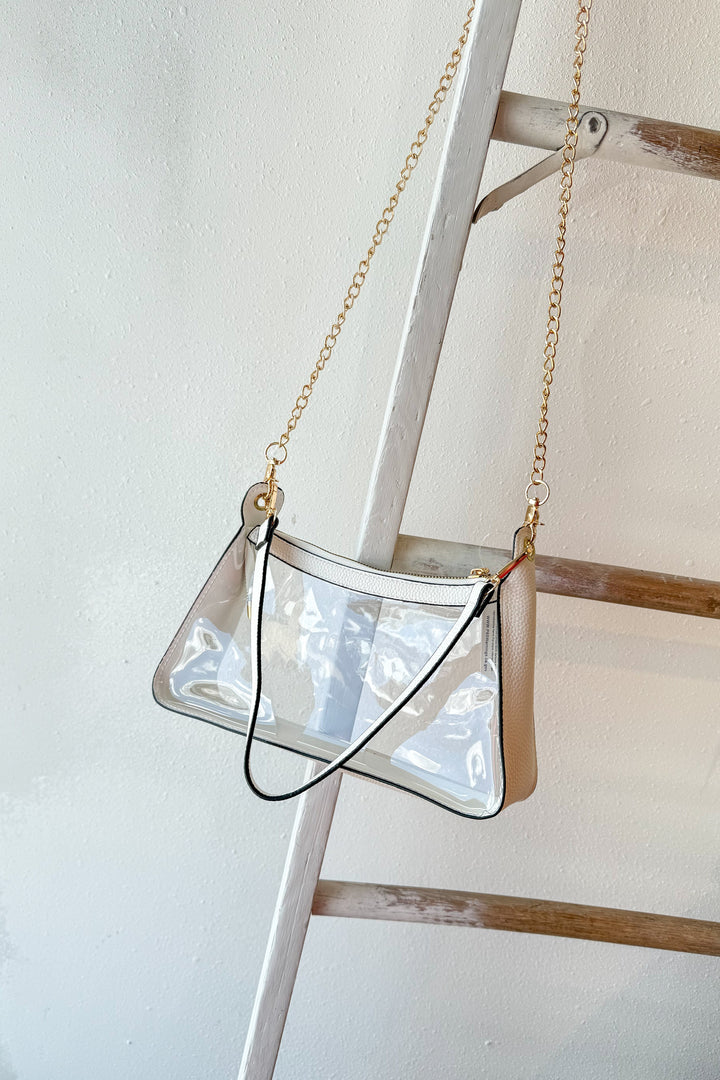 Clear Satchel Stadium Bag, Clear Purse, Accessories, Gameday, Adeline Boutique, Dallas Boutique, 