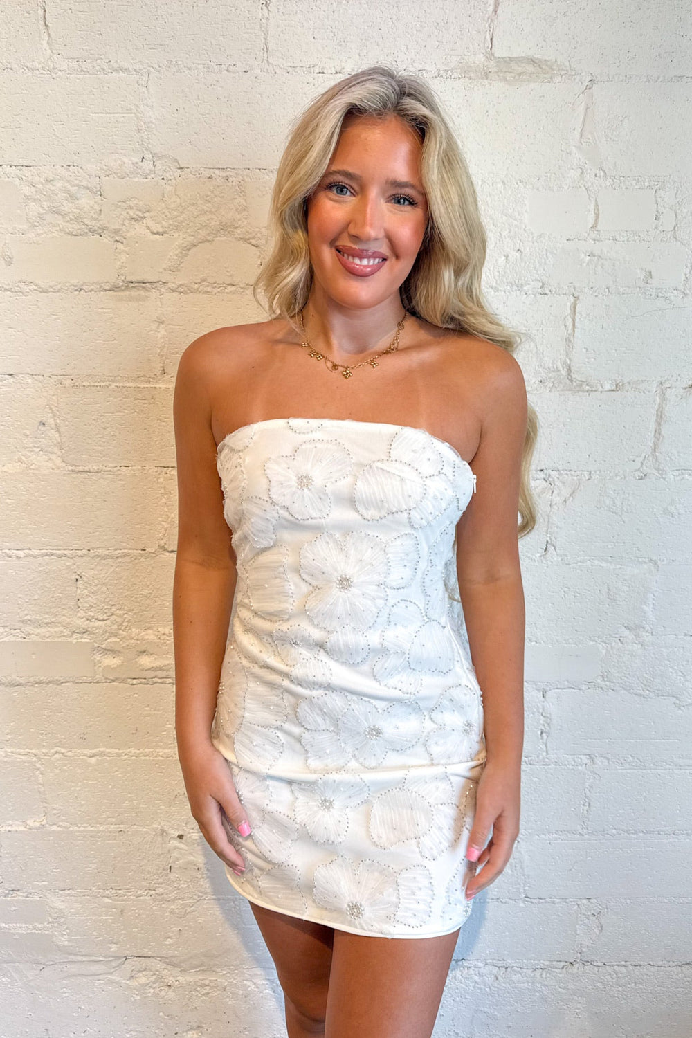 Flower Mash Up Tube Dress, Hoco Dress, Homecoming Dress, Formal Dress, Going Out Dress, Adeline Boutique, Dallas Boutique, Boutique Dresses, Texas Boutique