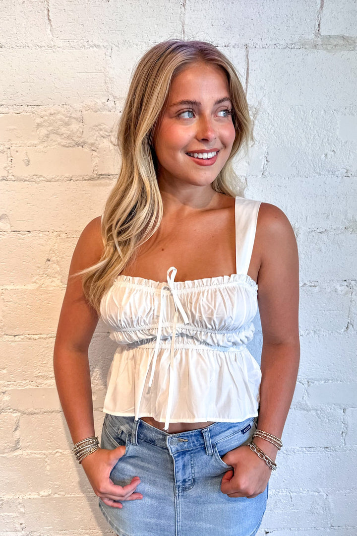 Franny Poplin Top, Tank Top, summer Styles, Adeline Boutique, Dallas Boutique, Boutiques, Crop Top