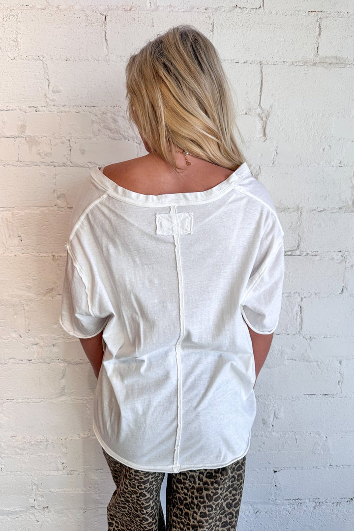 Free People Nina Tee V, Vneck, Pullover Tee, Adeline Boutique, Tops, Basic Tee