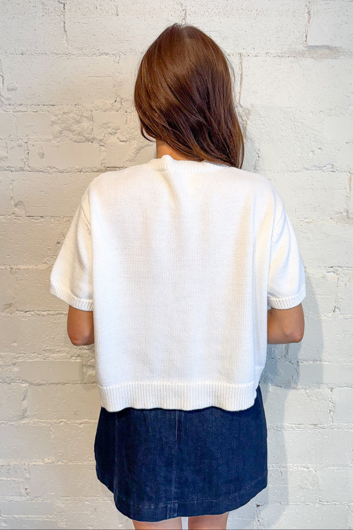 Happy Girl Sweater Cardigan, Cardigan, Sweater Tops, Yellow Knit Tops, Adeline Boutique, Dallas Boutique, Spring Styles